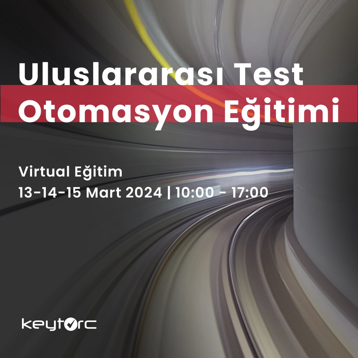 Keytorc's tweet image. Uluslararası Test Otomasyon Eğitimi 13-14-15 Mart 2024&apos;te başlıyor.

Otomasyon stratejisi ve planlamayı öğrenebileceğiniz, Java ve Selenium WebDriver pratikleri yapacağınız eğitim hakkında detaylı bilgi edinmek ve kayıt olmak için websitemizi ziyaret edin👉keytorc.com/egitimler/ulus…