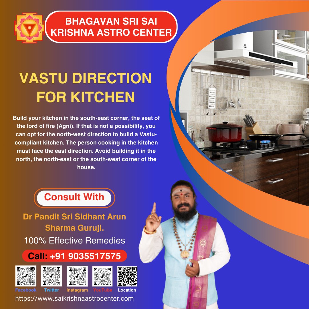 asharmaguruji's tweet image. Arun Sharma Guruji reveals the Vastu direction for a balanced and prosperous kitchen - harnessing positive energy for culinary bliss!
Call for a consultation: 090355 17575
Visit: saikrishnaastrocenter.com
#arunsharmaguruji #Vastudirection #astrologicalremedies #vastutips