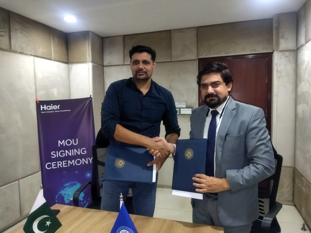 Exciting news! NUST PDC signs MoU with @HaierPakistan. This partnership signifies a shared vision between PDC and @HaierPakistan to cultivate a culture of continuous learning & skill enhancement. Looking forward to inspire innovation & shape a brighter future for all! #nustpdc