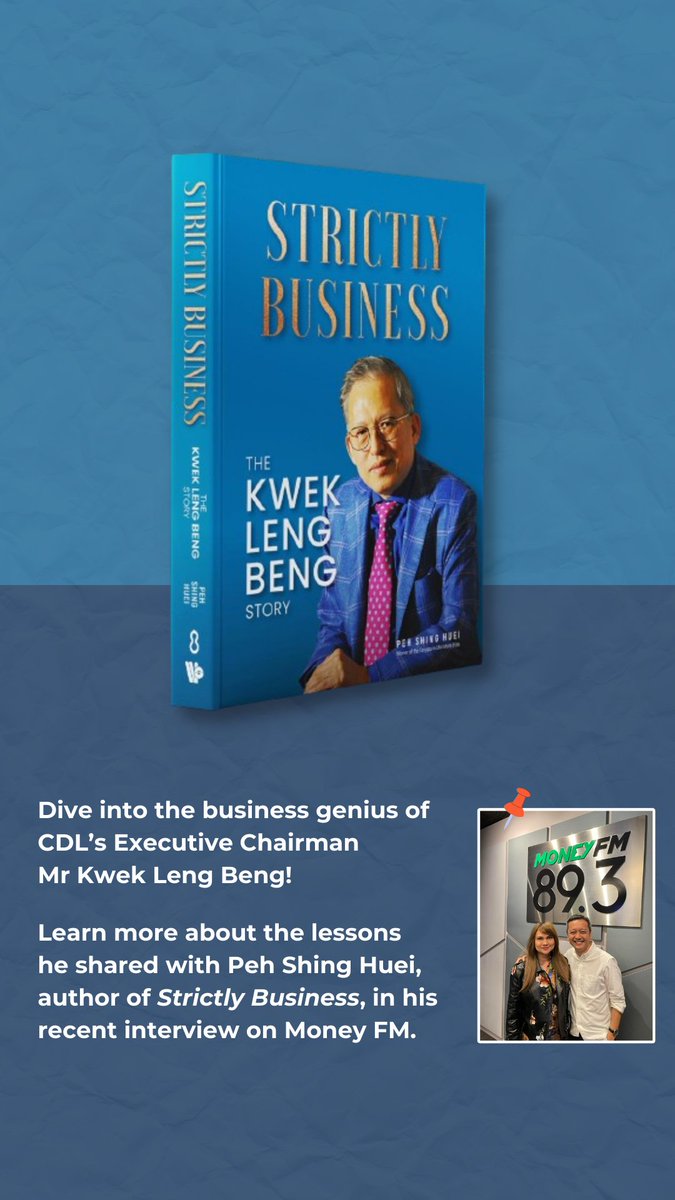 🎧Listen to the interview podcast here: omny.fm/shows/moneyfm-… #CityDevelopments #StrictlyBusiness #KwekLengBeng