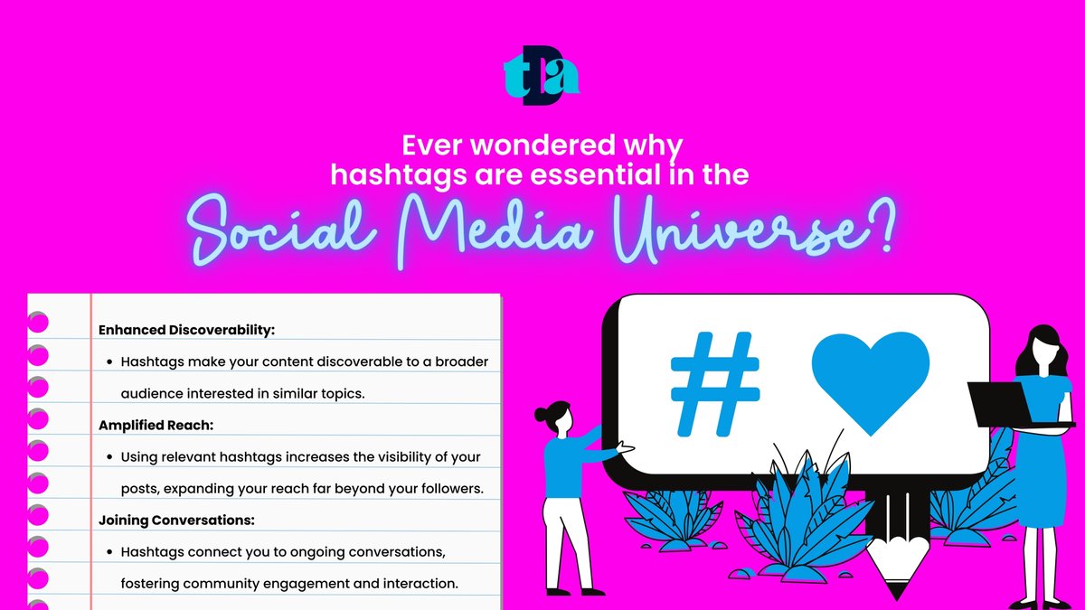 disrupt_agency's tweet image. Why are hashtags the unsung heroes of social media? Here&apos;s the lowdown. 👆

#HashtagMagic #SocialMediaStrategies #Discoverability #Hashtags #TheDisruptAgency