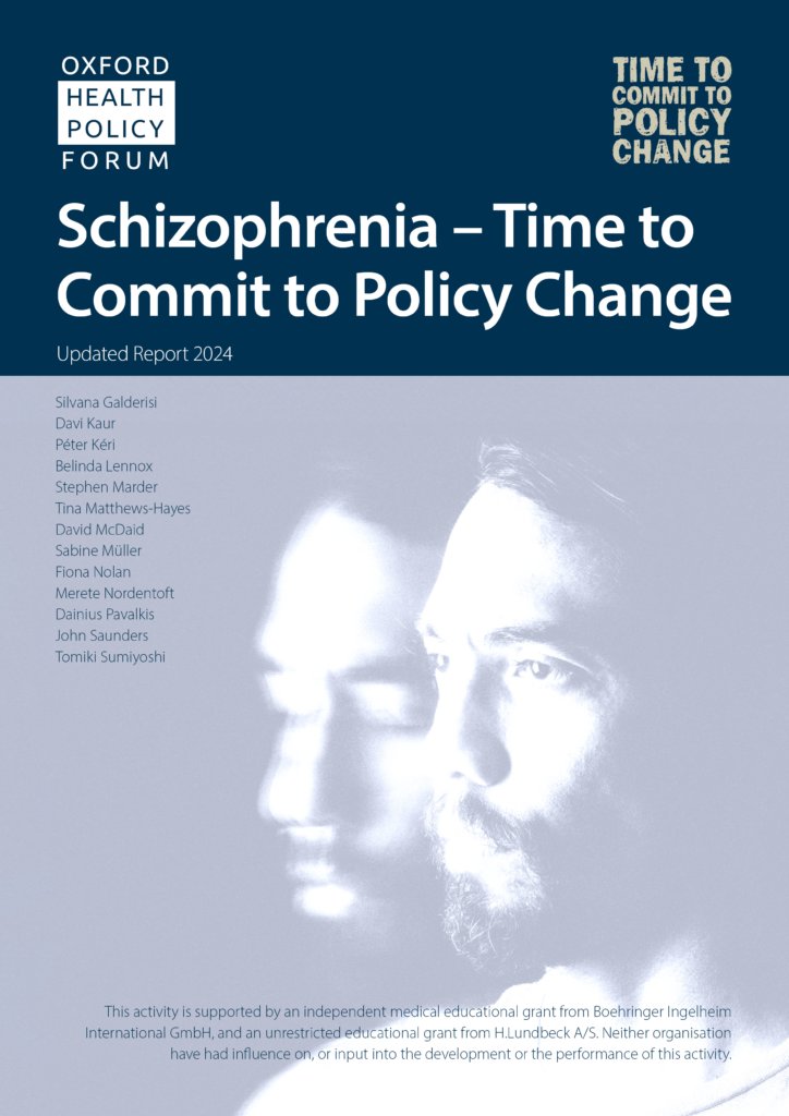 📢The groundbreaking report 'Schizophrenia: Time to Commit to Policy Change 2024' has just been published by the #OxfordHealthPolicyForum. ✨This report is a game-changer, urging us to take action and transform policies surrounding schizophrenia. Dive in! bit.ly/3SmnK1l