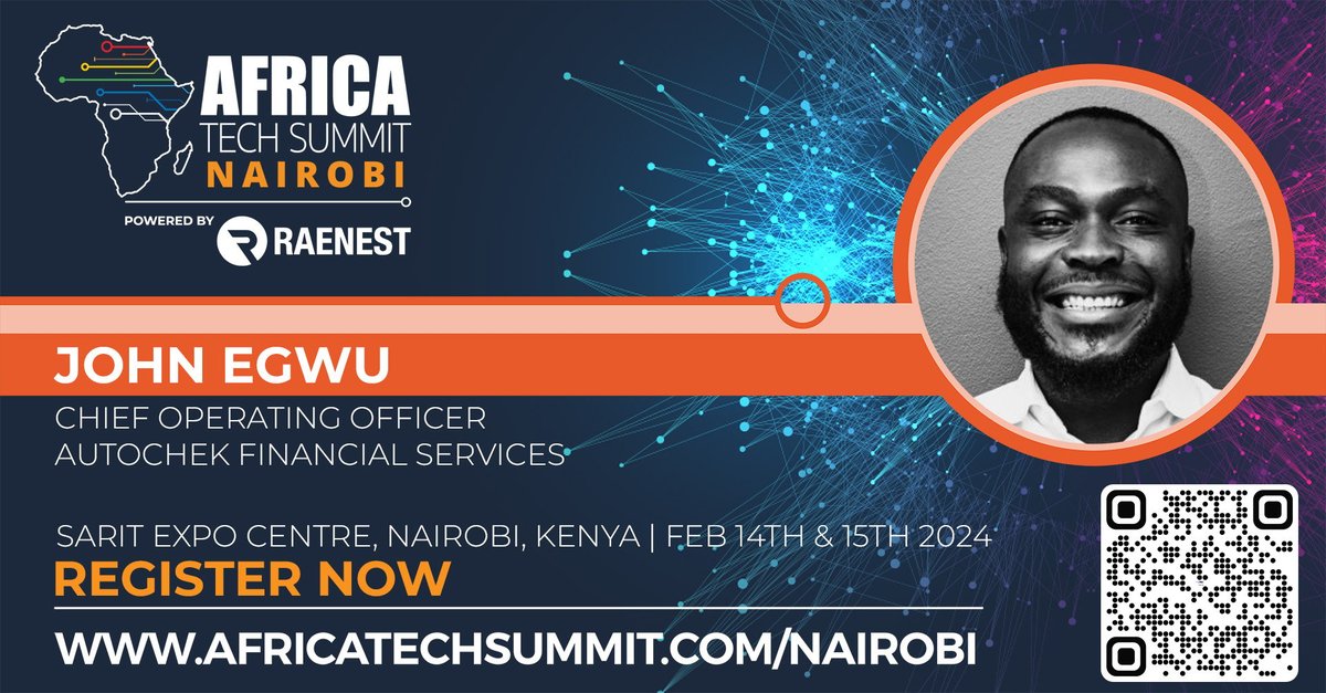 Africa Tech Summit Nairobi Feb 14th-15th 2024. Delighted to have <a href="/xcesm/">Egwu John</a>, COO, Autochek Financial Services, join us on the speaker line-up at #ATSNBO. Join them &amp; 1000+ leaders from across the #AfricaTech ecosystem. Register here bit.ly/48WKGLS