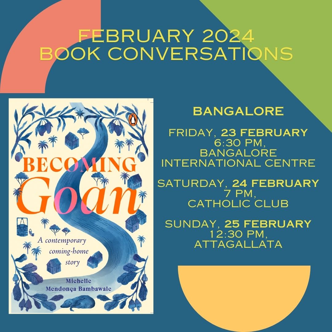 #Savethesedates Goa and Bangalore for #meettheauthor #Bookdiscussions @PenguinIndia @JacarandaBooks #BecomingGoan #GoaStories #Firsttimeauthor