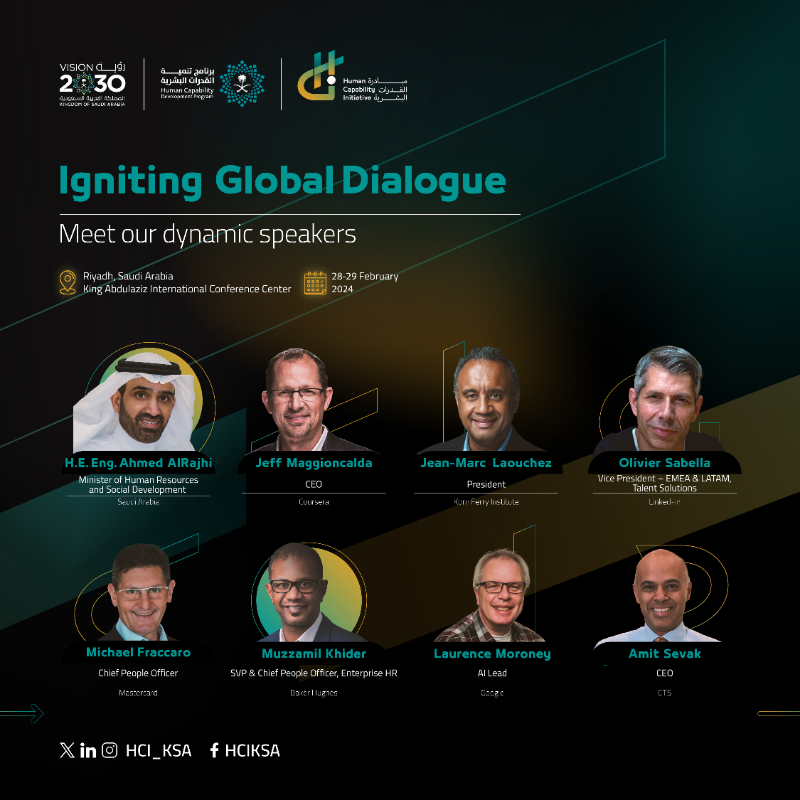 HCI_KSA's tweet photo. من حول العالم؛ يجتمع صناع السياسات وقادة الفكر والمستثمرين ورواد الأعمال في مؤتمر #مبادرة_القدرات_البشرية لإثراء الحوار العالمي حول سبل تنمية القدرات البشرية بهدف #الاستعداد_للمستقبل