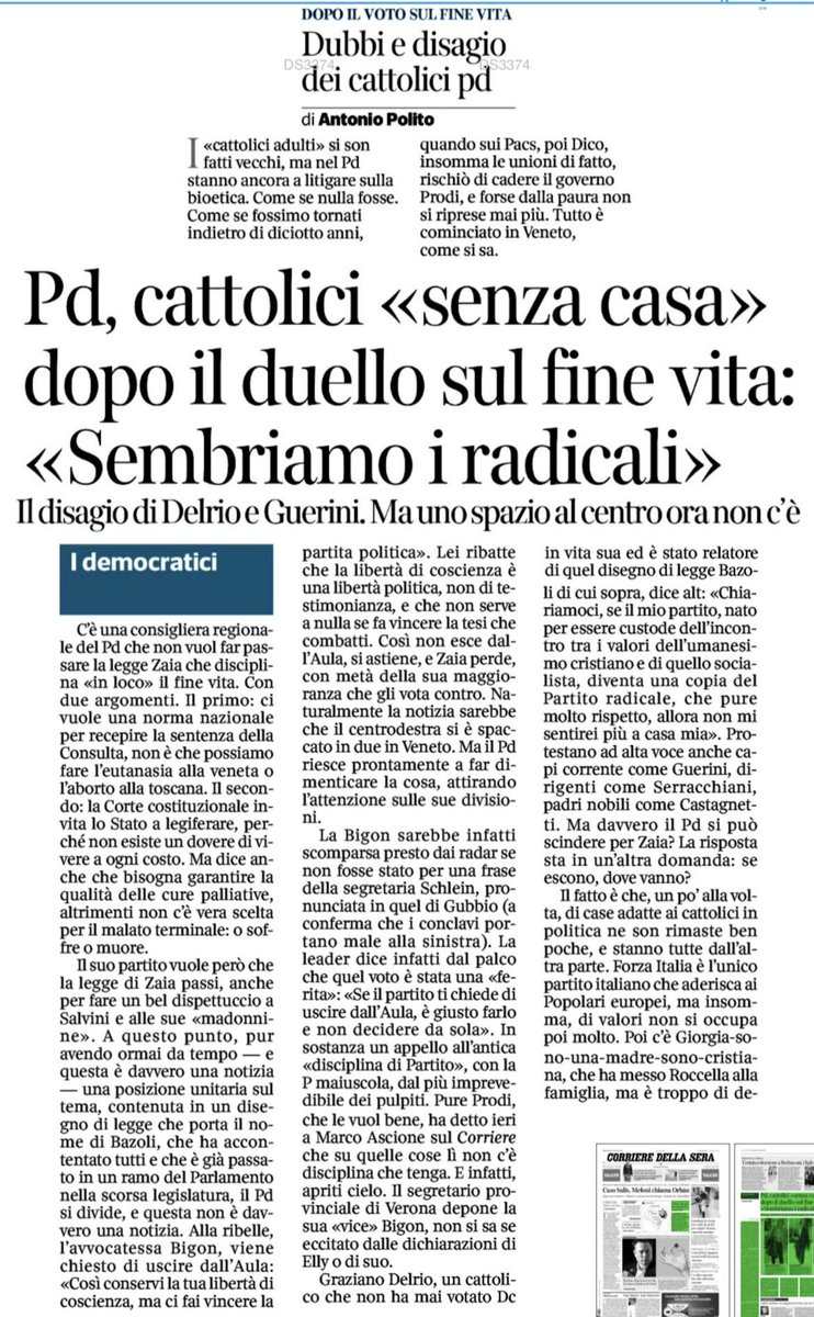 matteohallissey's tweet photo. Comprendiamo il disagio dei cattolici del @pdnetwork che temono di ‘sembrare i radicali’ per quanto riguarda la discussione sul fine vita. Peccato che no, purtroppo per voi, non sembrate radicali. Vi mancano anni di battaglie, le disobbedienze e i viaggi che nella storia radicale sono stati fatti e continuano ad essere promossi per porre fine a un dolore che merita una legge, subito. C’è grande confusione sotto il cielo, la situazione non è eccellente.