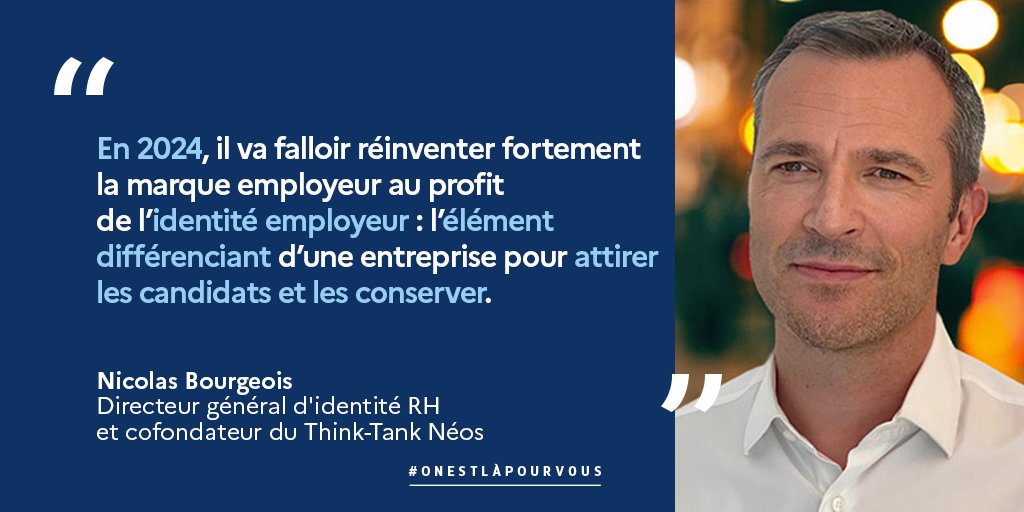 L'identité employeur, un puissant levier face aux défis du #recrutement ?

C'est l'ADN de l'#entreprise et un pilier de sa marque employeur : mission, valeurs, histoire, cadre de travail... Pour Nicolas Bourgeois, elle doit être une priorité #RH en 2024 ➡️ francetravail.org/accueil/actual…