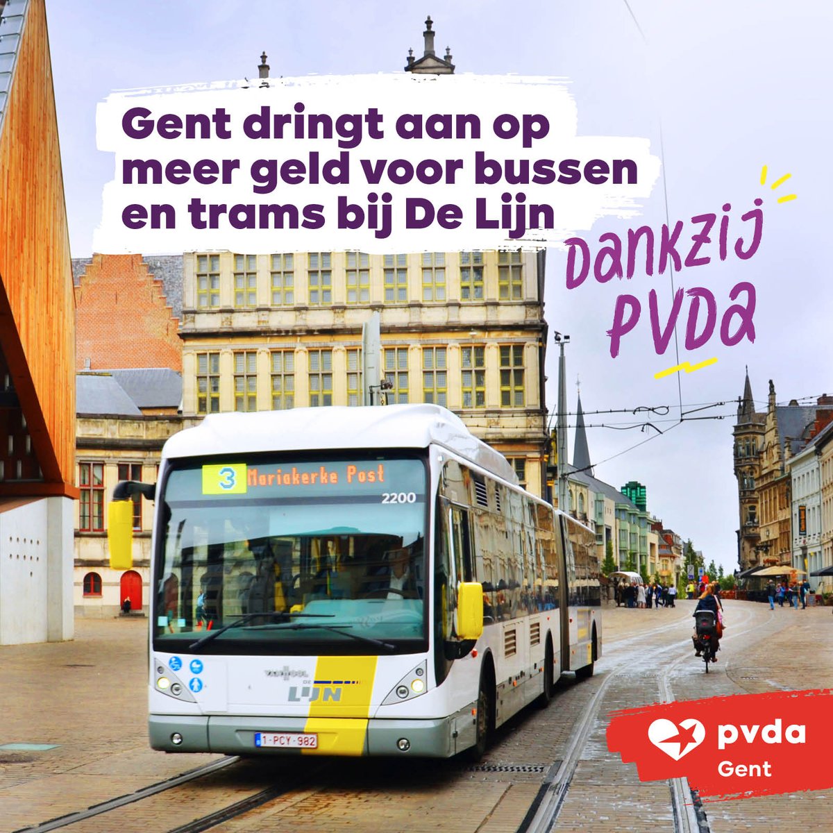 Op initiatief van de PVDA keurde de Gentse gemeenteraad maandag een motie goed die aandringt bij de Vlaamse regering voor meer investeringen in ons openbaar vervoer. Alle partijen stemden voor. Enkel N-VA onthield zich.