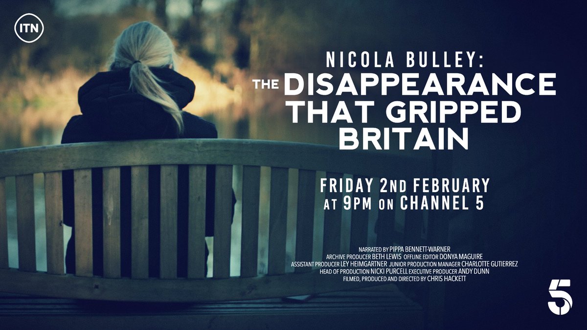 Re-tracing Nicola Bulleys final moments for this @channel5_tv @ITNProductions documentary NICOLA BULLEY: THE DISAPPEARANCE THAT GRIPPED BRITAIN FRIDAY 2ND FEBRUARY 9PM CHANNEL 5 @talent_talks My thoughts go out to her family for their loss.