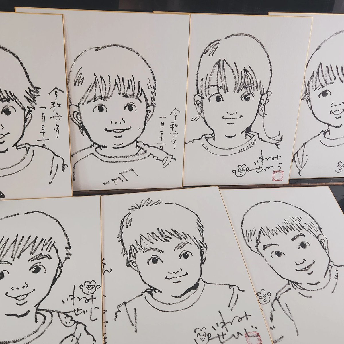 似顔絵】 しまなみ海道▪︎生口島で昨日と今日。 保育園、2ヶ所で卒園