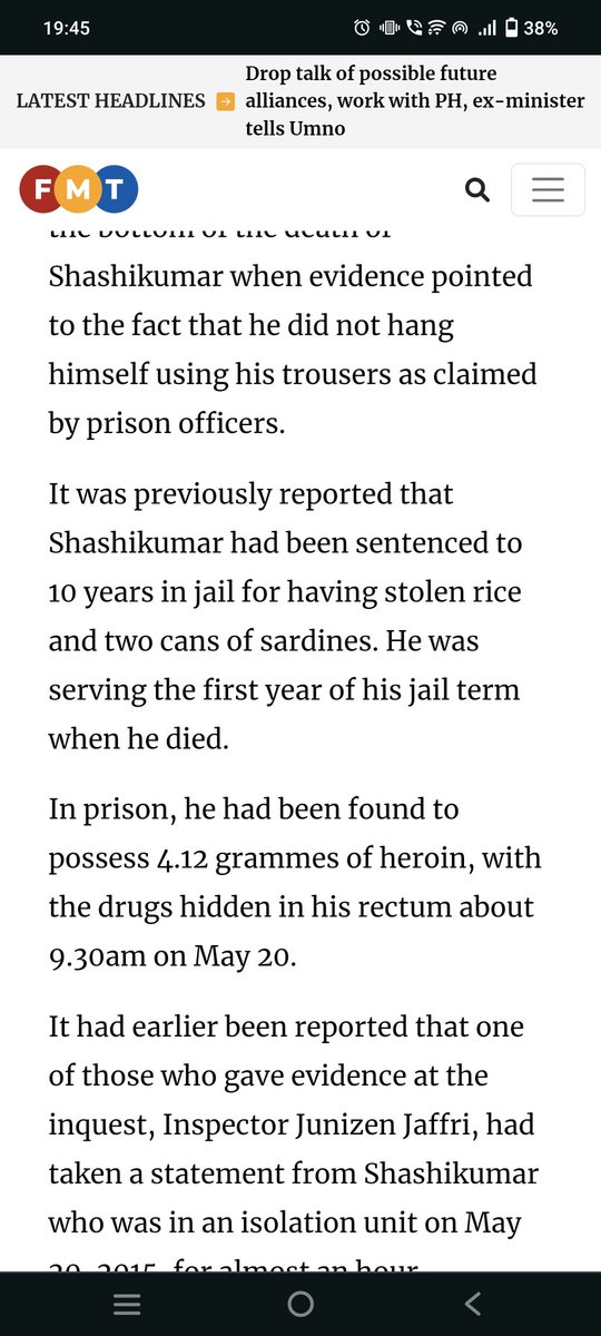 axavier0402's tweet photo. Found 2 news, both from fmt.

2017 - stolen rice and 2 cans of sardines
2018 - armed robbery of a mini market

Can't find any case laws, but more inclined to believe it's prob armed robbery (s 397) since max for s 379 is 7 years old + takkan court bagi max under s 380 https://t.co/ZshfYavr3l