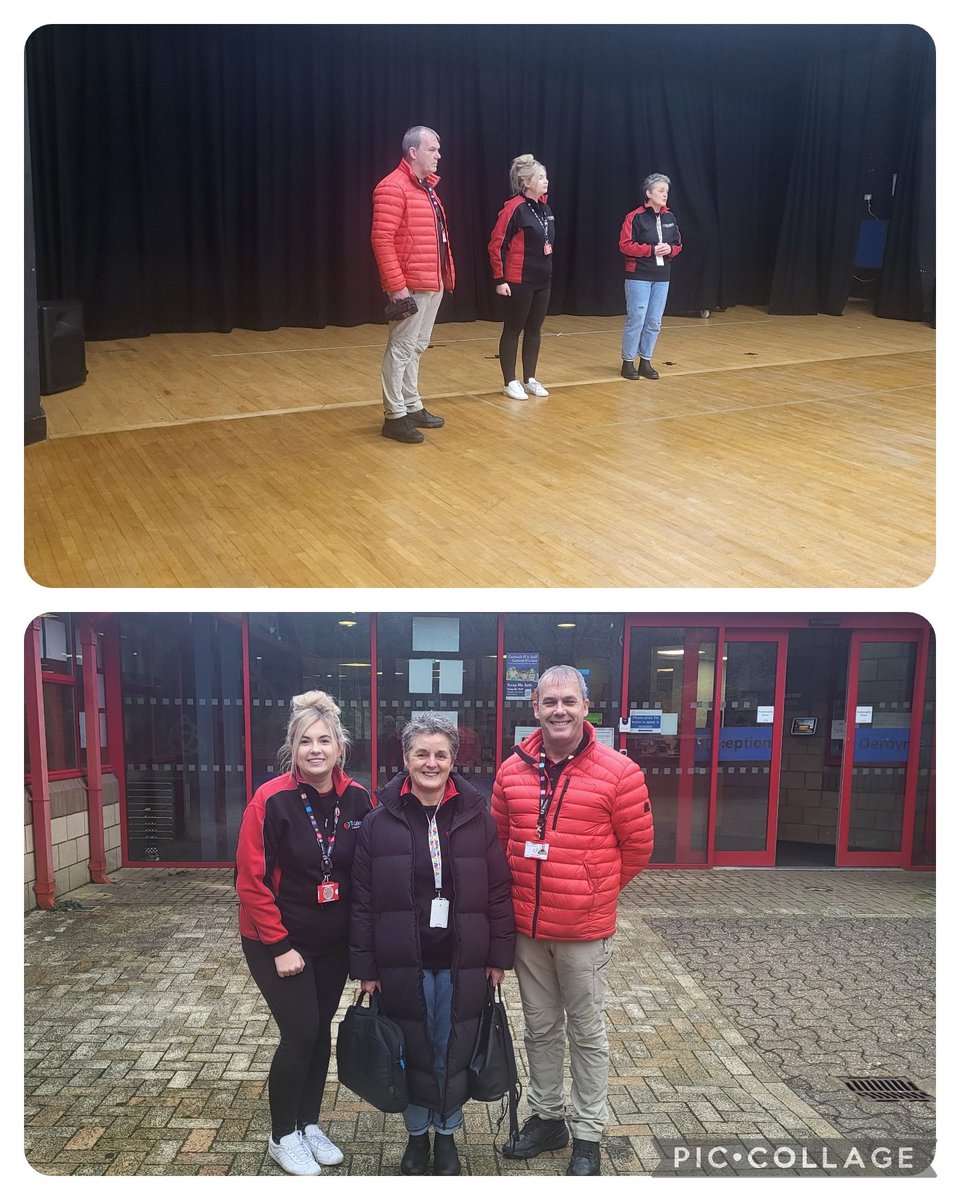 Big thank you to Beth, Darren and Jo of @TaiCalon speaking to @ALC3to16 year 9s Meet The Employer assembly 👏👏 #worldofwork #blaenaugwent #taicalon #inspirefutureworkforce