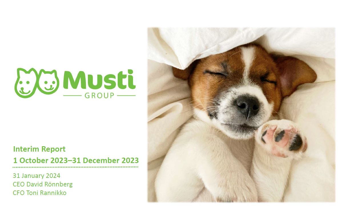 MustiGroup's tweet photo. #MustiGroup Interim Report 1 October 2023 – 31 December 2024 has been published! Find the #Q1 / 2024 report here: https://t.co/cc1W6DEQ0f https://t.co/dHGUzh1Ewr
