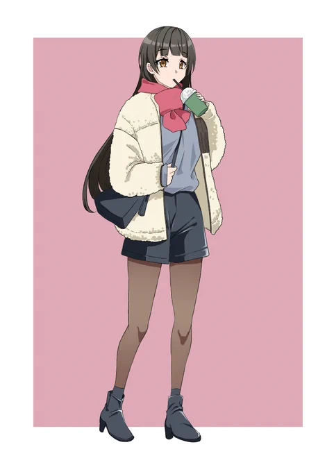 #よそのコ私服部冬服編巨乳巫女さん葵さん 