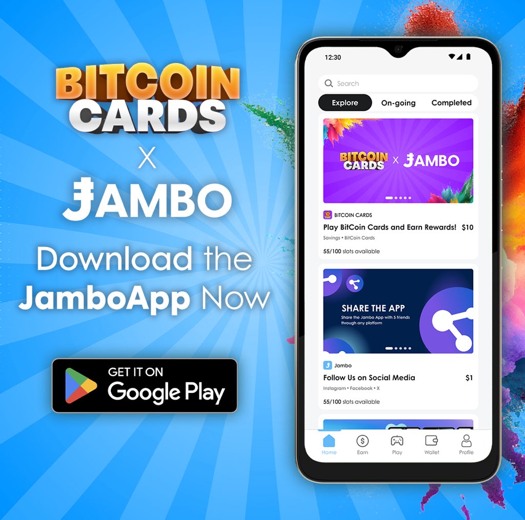 📥 Download #JamboApp now and jump into the Bitcoin Cards adventure. This  partnership is redefining mobile gaming – where every victory brings you  closer to real crypto rewards.Get Jambo on Google Play