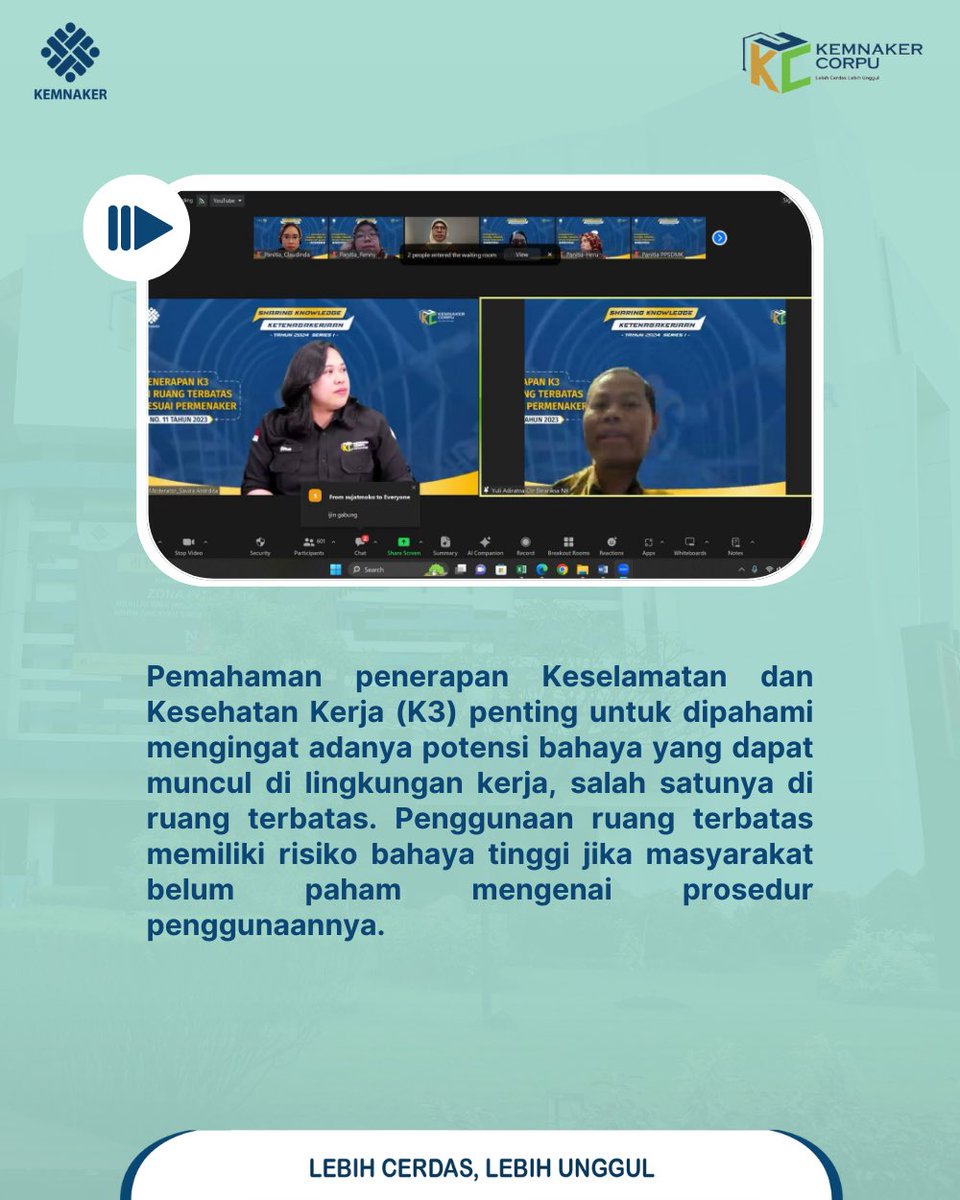 ppsdm_naker's tweet photo. Alhamdulillah, agenda Sharing Knowledge Ketenagakerjaan pertama tahun 2024 berjalan dengan baik. Terima kasih untuk ratusan #SahabatCorpu yang ikut bergabung dan memeriahkan acara ini. https://t.co/HNkSxH76br