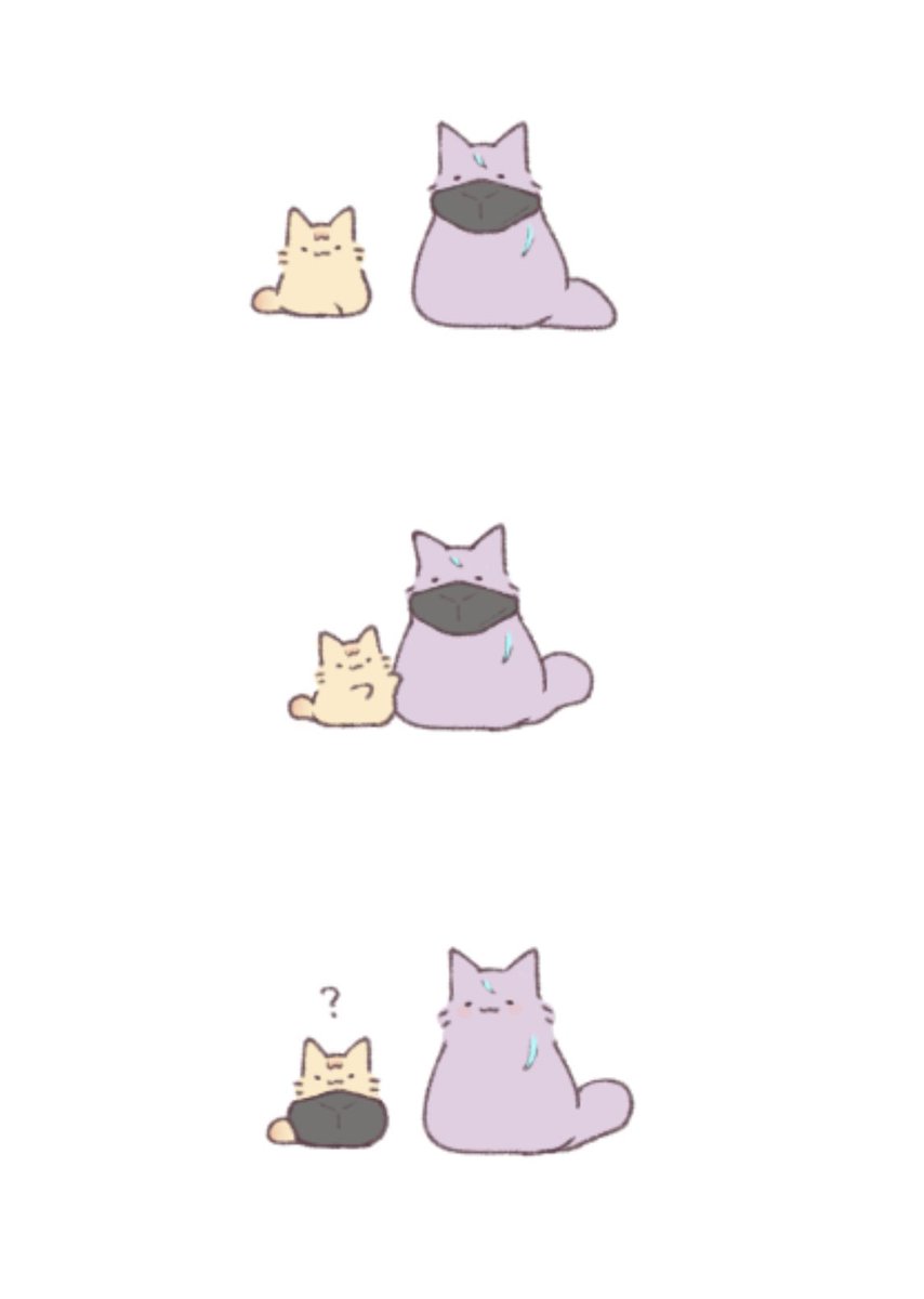 🐱🎈🌟 大きな黒マスク