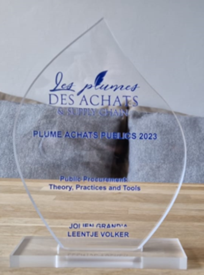 Delighted to share that Public Procurement: Theory, Practices and Tools by Jolien Grandia and Leentje Volker has been awarded the Plume D'Honneur Achats Publics best book award!
Immensely proud to be the publisher of this fantastic open access textbook.
<a href="/joliengrandia/">Jolien Grandia</a> @leentje_v