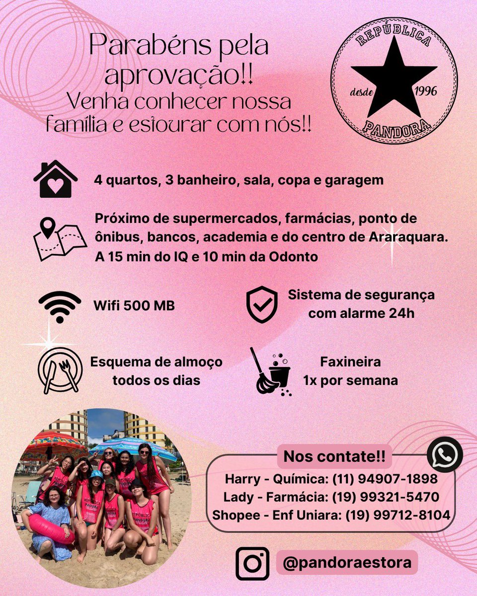 pandoraestora's tweet photo. Passou na UNESP Araraquara?? 
Parabéns pela aprovação!! ✨

Venha conhecer e fazer parte da nossa familia!! 💖
Qualquer dúvida sobre a UNESP e sobre a nossa rep, chama na dm!! 

#araraquara #unesp #unespararaquara #moreemrep #passei https://t.co/xnTR0O1rS2
