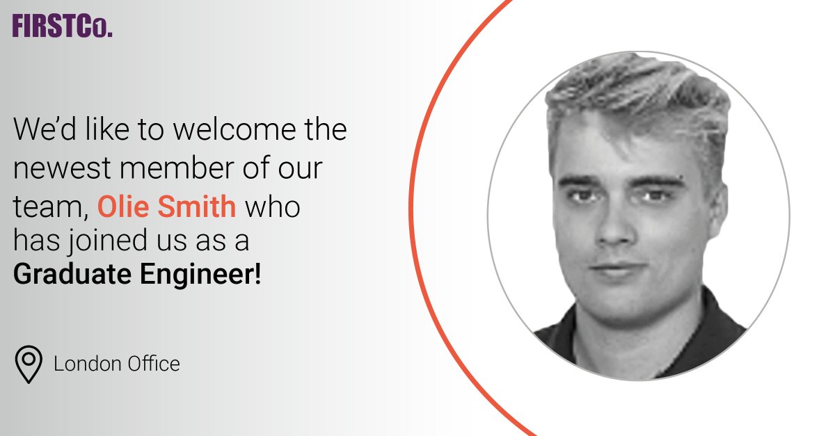 FirstcoUK's tweet photo. We'd like to welcome Olie Smith, the newest member of our team. Olie has joined us as a Graduate Engineer after studying Robotics at @uwebristol and will be based at our London office.
#newstarter #welcometotheteam #engineering #robotics #graduate #engineer #university #Firstco https://t.co/C0HSnono9J