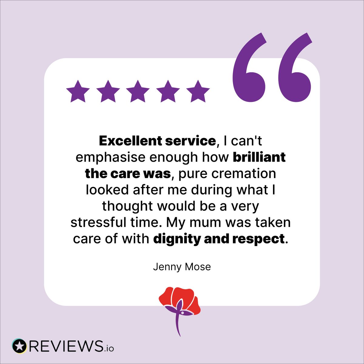 It has been our honour to look after your mum and to support you. It is heartwarming to hear that our colleagues have given you such confidence and peace of mind when it really mattered. Thank you for sharing your experience ❤ reviews.co.uk/company.../sto… #PureCremationReview