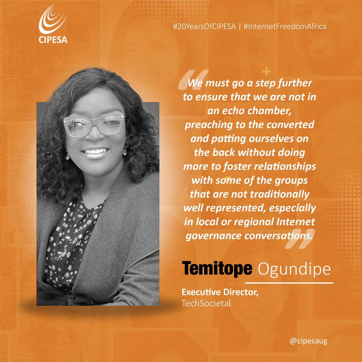 📢Today, we launch the report 🌟A Decade of Digital Rights in Africa: Reflections and Insights from 10 Change Makers 🌟 Temitope Ogundipe of TechSocietal made a contribution to the report here: rb.gy/qcfjld #InternetFreedomAfrica #20YearsOfCIPESA