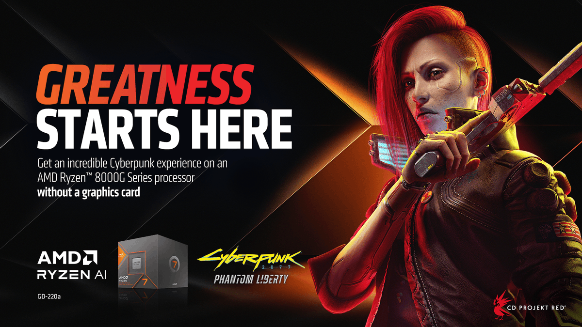 Introducing the #Ryzen 8000G Series processors from <a href="/AMD/">AMD</a>!!

Power it on and start playing. ⚡🎮

Get high-definition graphics with AMD Ryzen 8000G Series processors, no graphics cards necessary.

bit.ly/3HEe8dp