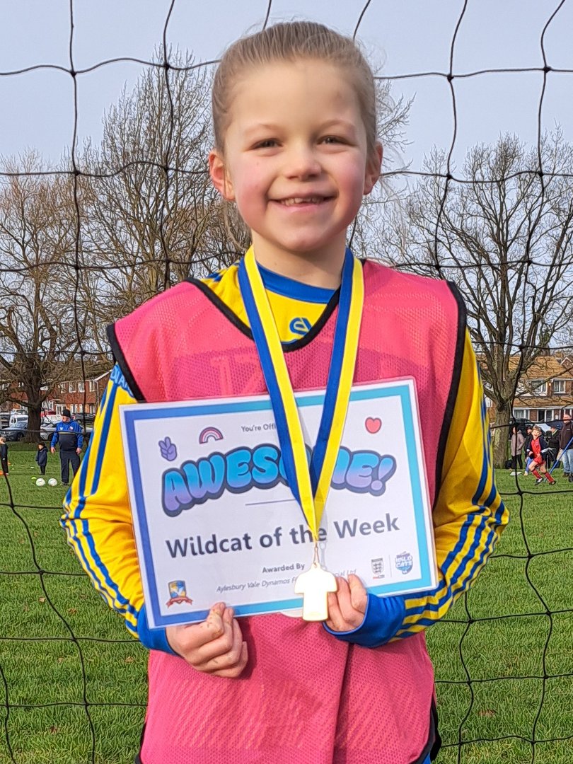 Well done to our Wildcats of the Week. 💛💙⚽ #WeetabixWildcats is back on Saturday 3rd February at Bedgrove Park from 9-10am. Ages 5-11 years, all abilities welcome!

 #LetGirlsPlay #TakeYourChance #ThisGirlCan #HerGameToo #GrassrootsFootball #WeAreTheDynamos @AylesNews