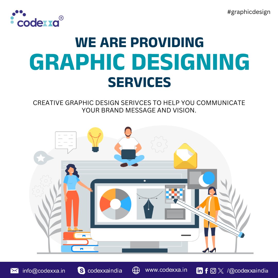CodexxaIndia's tweet photo. Crafting visual stories that speak volumes. Elevate your brand with our creative graphic design services. We're here to bring your vision to life! 🎨✨
https://t.co/XU5YrOYEdd
#GraphicDesign #codexxa #creativelogo #graphicdesigningservices #graphicdesigncompany #graphics https://t.co/Shcojyj3iL