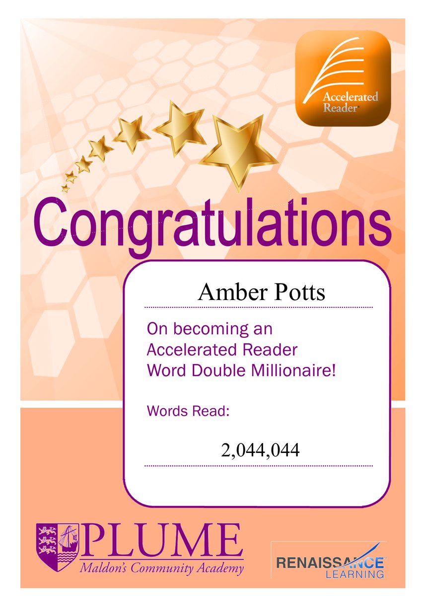 PAL_Librarian's tweet photo. Congratulations Amber for reading over 2 million words, 📚🥳Brilliant reading @AccReader https://t.co/X5DMxe97fn