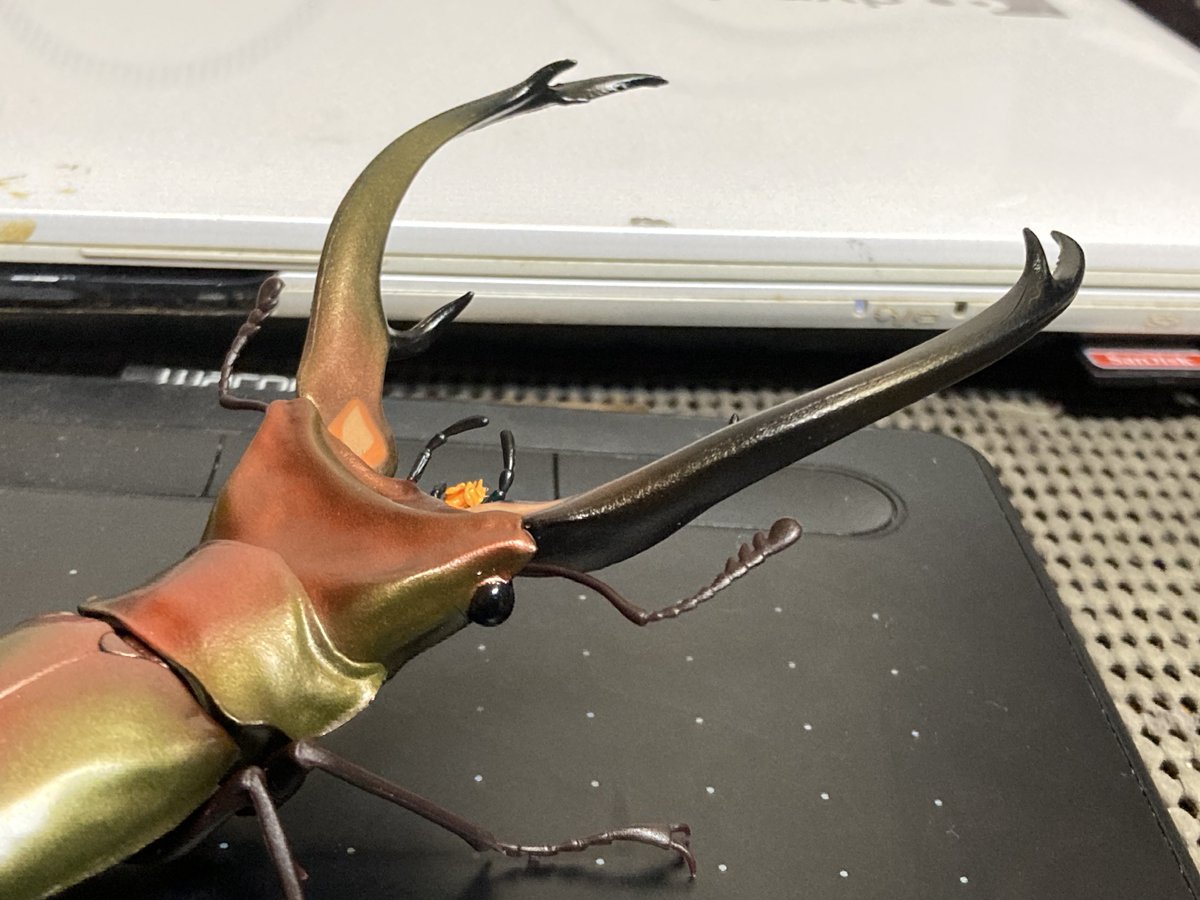 いきもの大図鑑 くわがた7の開封 エラフスホソアカクワガタ(赤