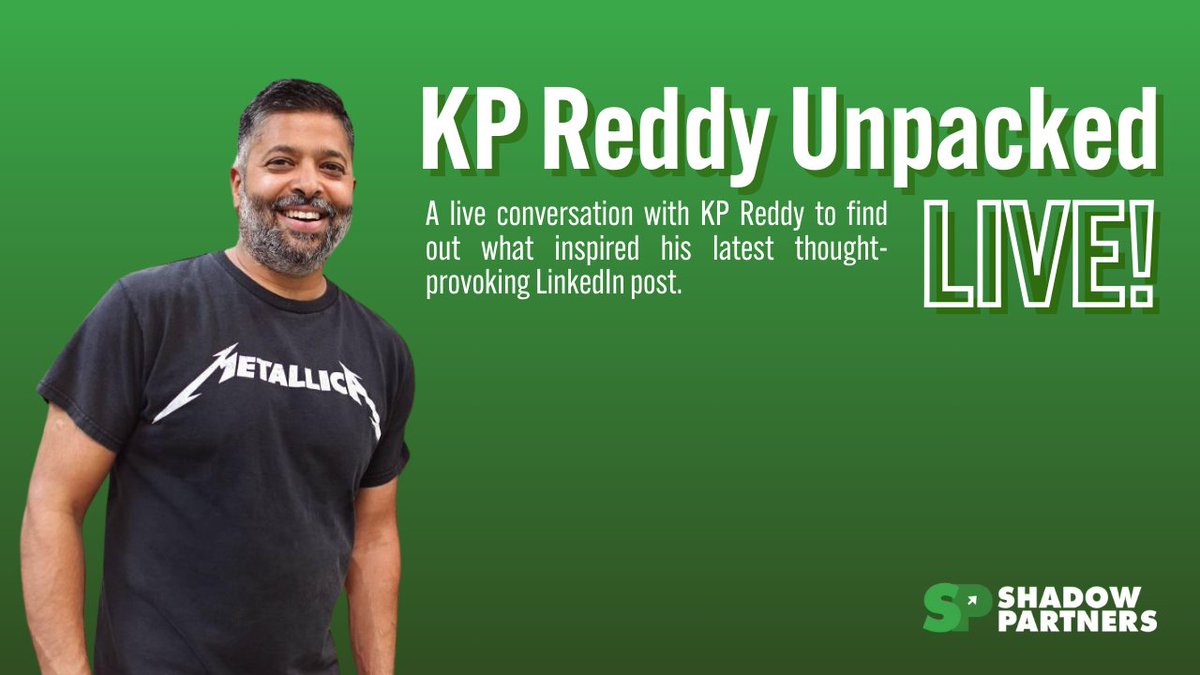 What did <a href="/reddy_kp/">KP Reddy</a> post on <a href="/LinkedIn/">LinkedIn</a> today? Join a live recording of KP Reddy Unpacked every Wednesday at 11:00 am ET as <a href="/Jeff_Echols/">Jeff Echols - Human Connection in the Age of AI</a>  asks KP, "What were you thinking when you wrote that post"? Join the community today to be a part of the conversation. zurl.co/yW2L