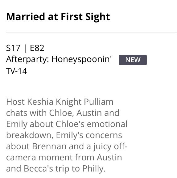 MAFSFan's tweet image. Happy Wednesday! 😀 Here’s what’s coming up on Married At First Sight tonight! Not sure what these “experts” are that the preview references? 🤔/s #marriedatfirstsight #mafs #mafs17