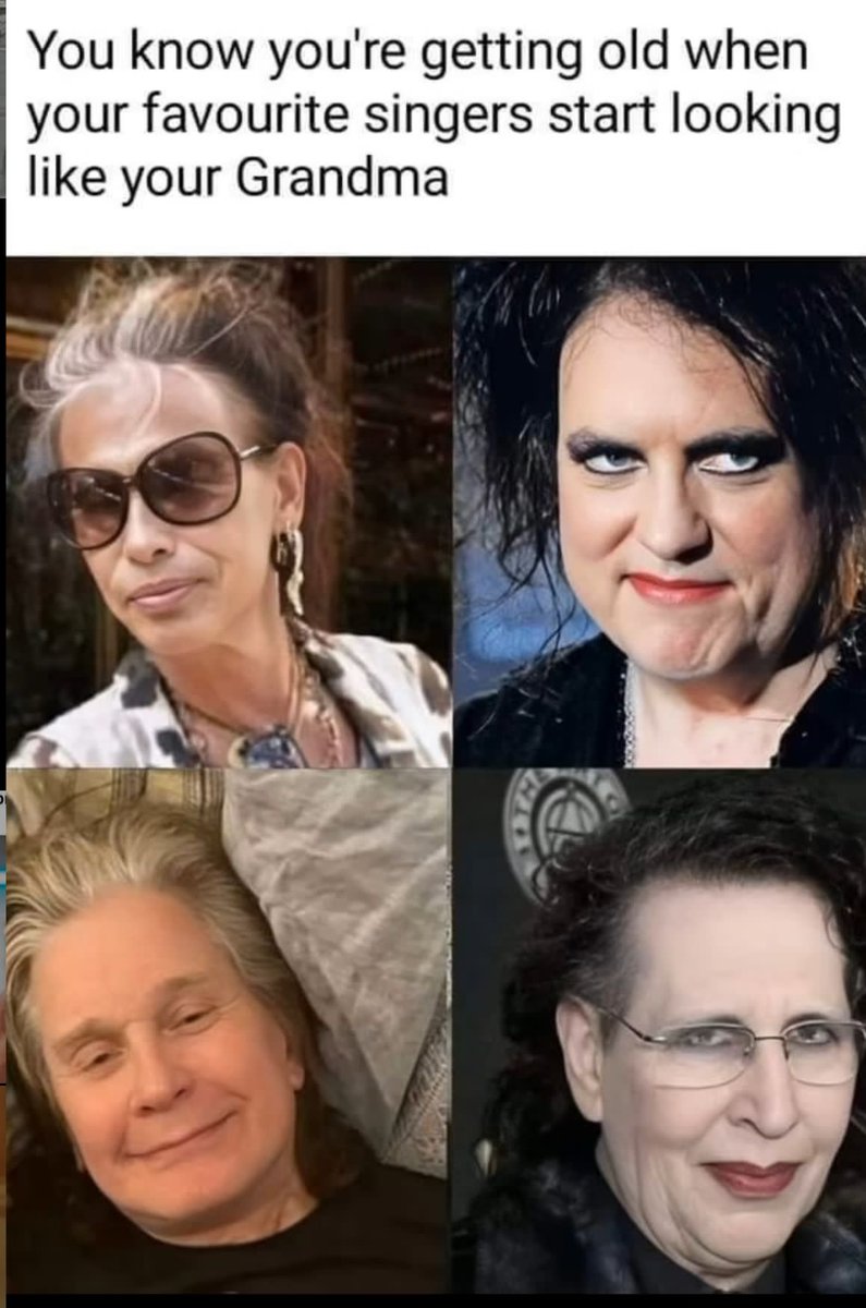 Eski rockçılar, nene olarak da başarılı Steven Tyler, Robert Smith Ozzy Osbourne, Marilyn Manson