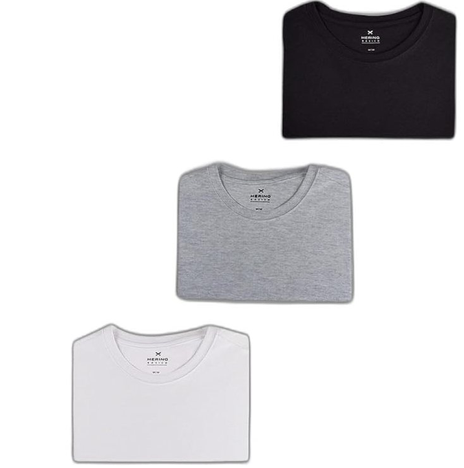 Kit Com 3 Camisetas Masculinas Básicas