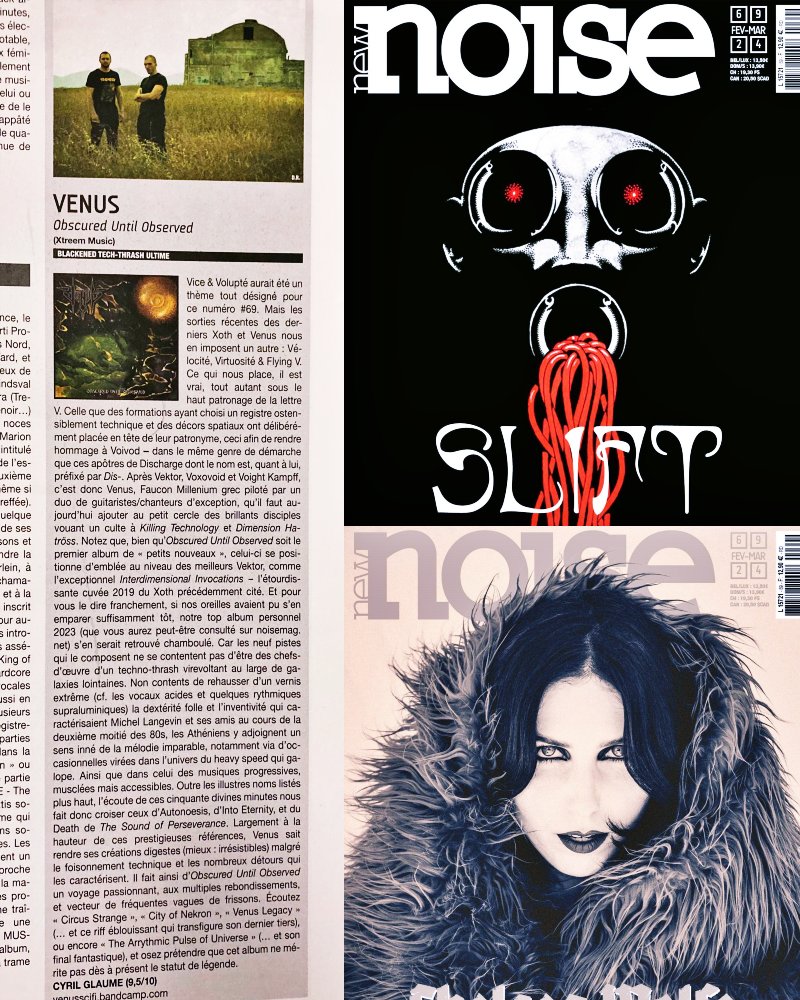 Venus80069941's tweet photo. Our album as "Pick Of The Month" on the brand new issue of the French @NoiseMag  with a review scoring 9.5/10 !!! https://t.co/hA4rVngkYU