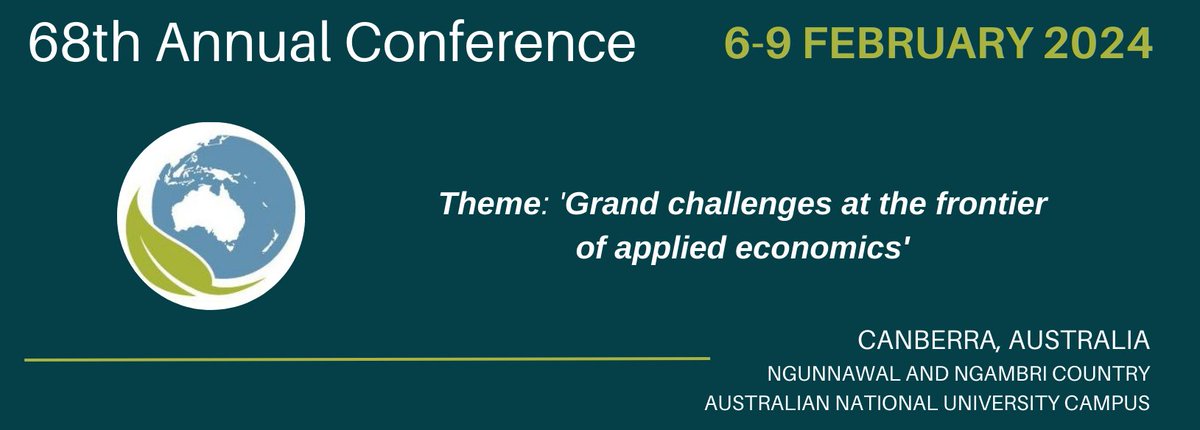 Our conference #AARES2024 is next week. We're looking forward to seeing all delegates! If you can't make it, follow along here for highlights. 

We're grateful for the support of sponsors @CSIRO @theGRDC @ACIARAustralia @ANUCrawford @CrawfordFund @ozprodcom @RaidNetwork & The CIE