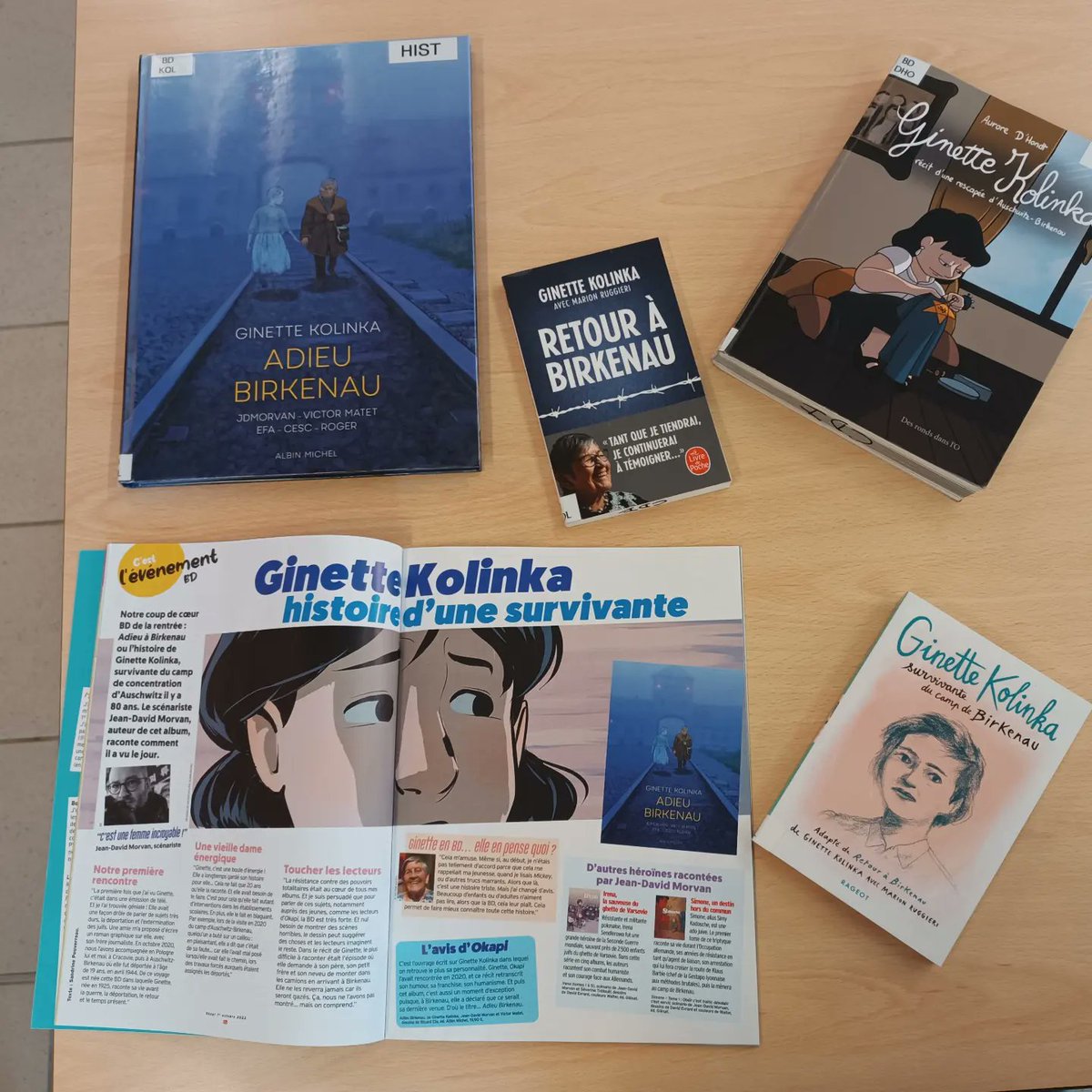 Poignante leçon d'histoire. "J'espère que vous allez devenir à votre tour des passeurs de mémoire" Ginette Kolinka aux élèves de la @citescofebus et <a href="/JammesLycee/">Lycée des métiers Francis Jammes</a> Plus jamais ça. #temoignage #Shoah