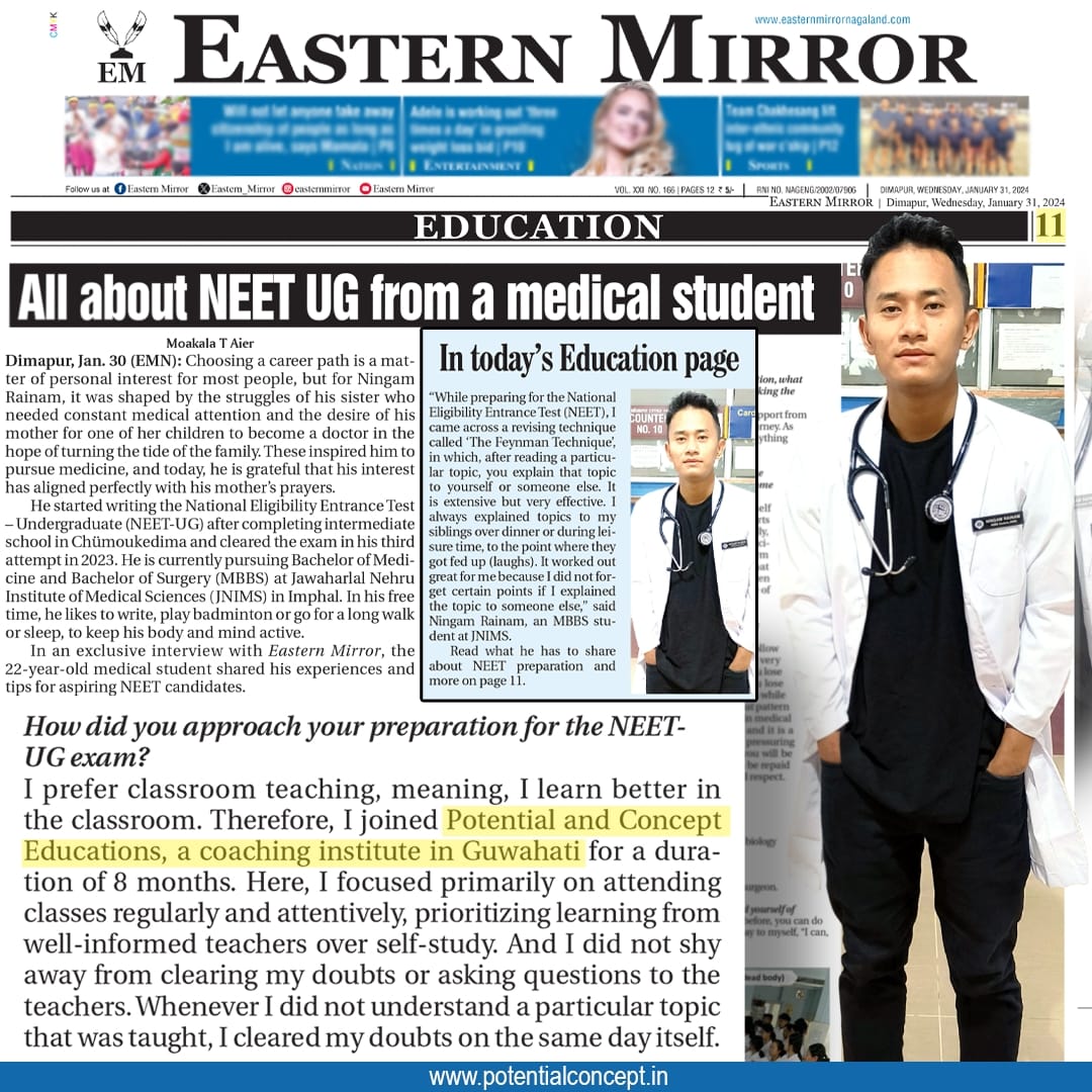 PotentialCncept's tweet photo. 🌟 Thrilled to see Nigam Rainam's success story featured in @Eastern_Mirror  🚀 Thanks for recognizing our coaching center's role in his journey. 🙏 Your support fuels our commitment to excellence in education. 📚💪 #SuccessStory #Gratitude #QualityEducation https://t.co/JAouV0v5kZ
