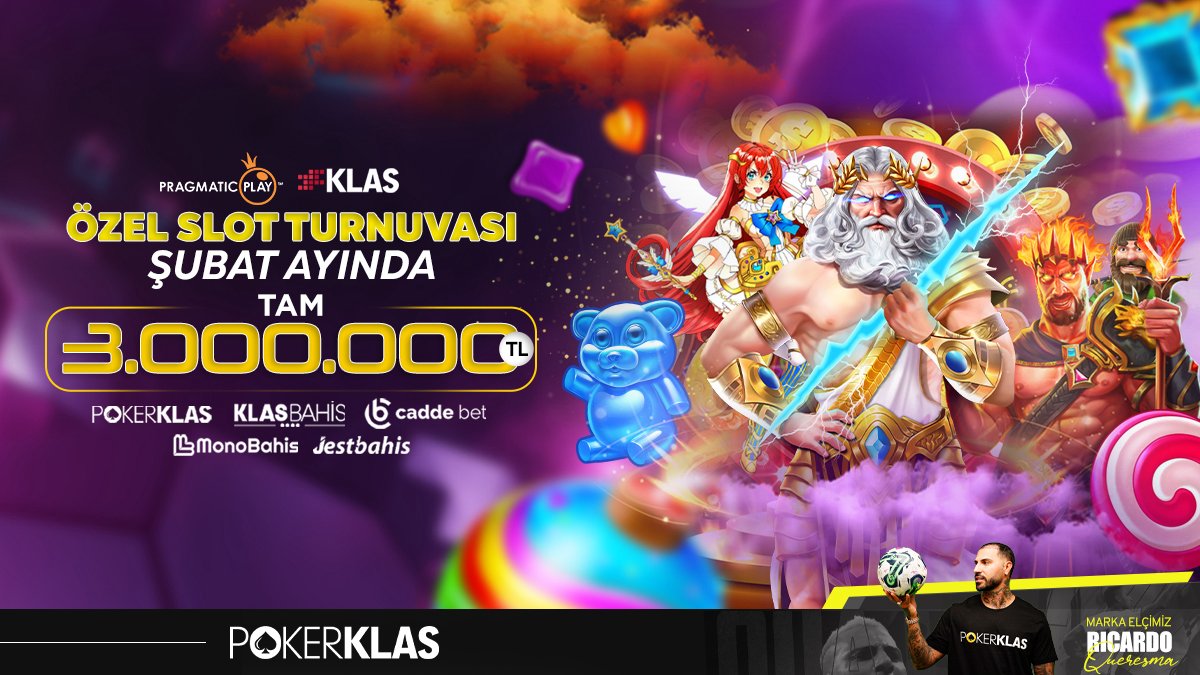 🌐 PokerKlas Güncel : bit.ly/PokerSosyaL
💸 PokerKlas'dan  - ÖZEL SLOT TURNUVASI!
⭐ PokerKlas Şubat Ayında KlasBahis, CaddeBet, MonoBahis ve JestBahis Ortaklığında 3.000.000 TL Kazandırıyor!
⏳ 1 - 29 Şubat Tarihleri Arasında Geçerlidir.