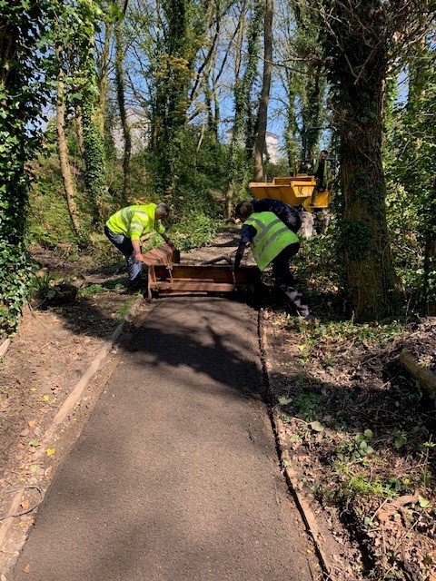 ccnw1's tweet photo. West Lancashire District Council commissioned CCNW to carry out improvements to the access and infrastructure within Elmer’s Clough by re-profiling the existing footpath that runs through Elmer’s Clough. https://t.co/NWnepohOgo