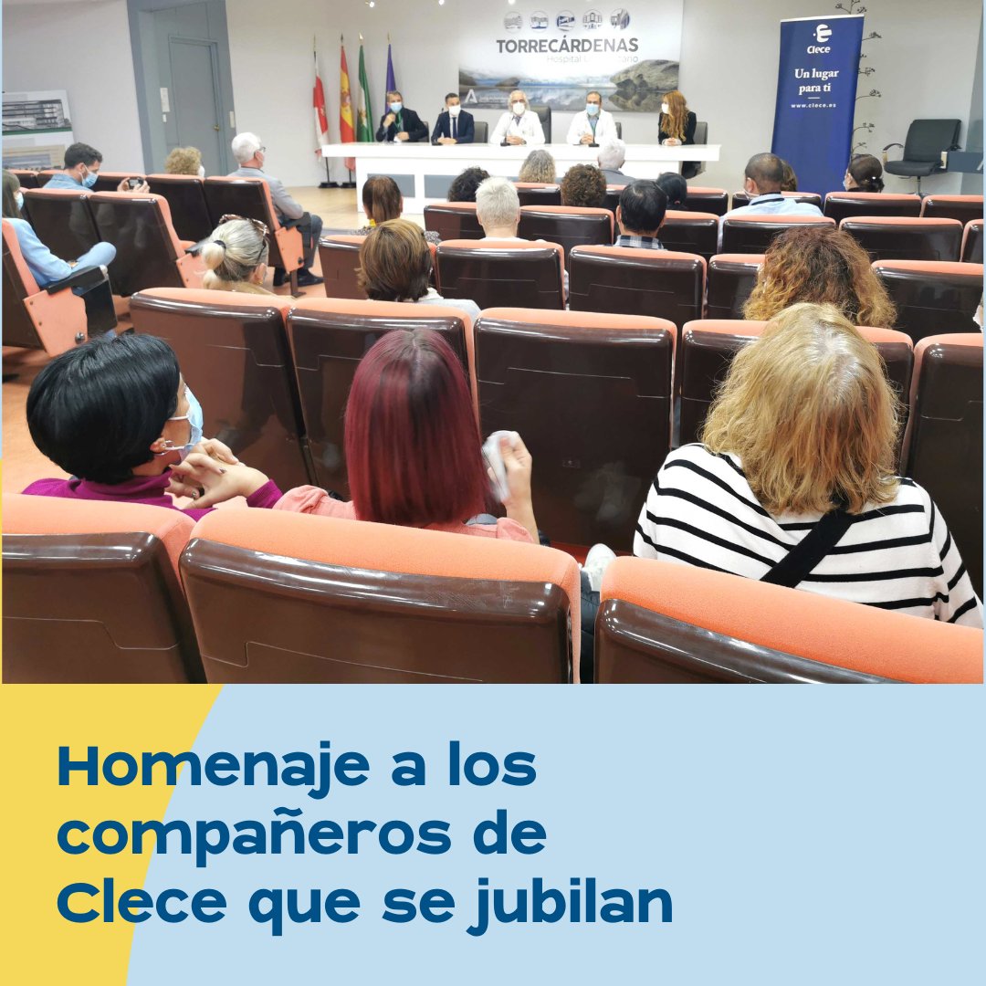 🎉 No podíamos olvidarnos de  nuestros compañeros de <a href="/Clece/">Clece</a>, Salvador Gómez, Isabel Mª Aguilar, Juan Gabriel Martínez y Mª Rosa Lozano, que con su jubilación comienzan hoy una nueva etapa. ¡Enhorabuena y gracias por vuestra labor en el #HUT! 👏

📍 <a href="/saludand/">Consejería de Sanidad, Presidencia y Emergencias</a>  <a href="/AlmeriaJunta/">AlmeríaJunta</a>