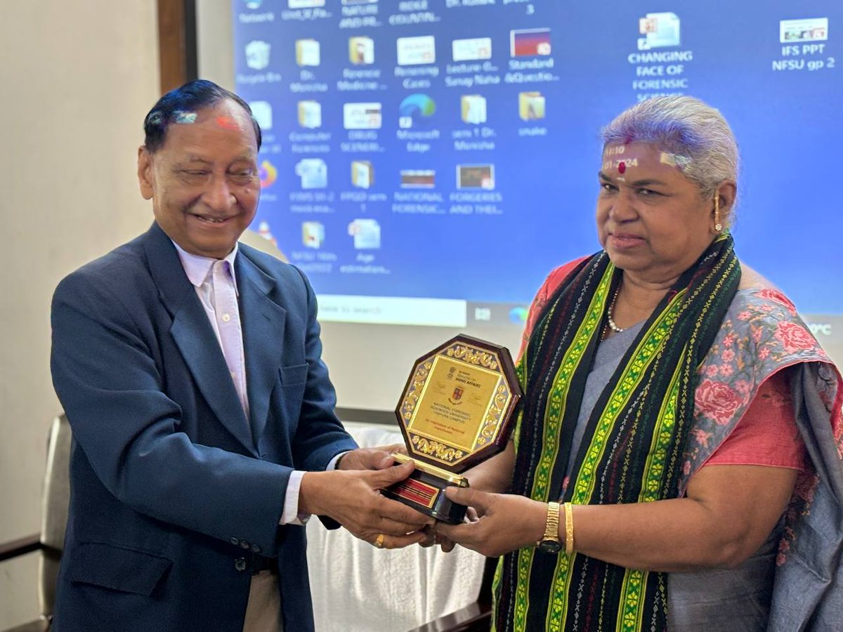 NFSU_Tripura's tweet image. 🎙️ Dr. Rukmani Krishnamurthy, Ex-Director of Maharashtra Forensic Science Laboratory, graced us with her wisdom in an insightful talk. Our students were privileged to learn from her wealth of experience. #ForensicScience #InvitedLecture #NFSUTripura
