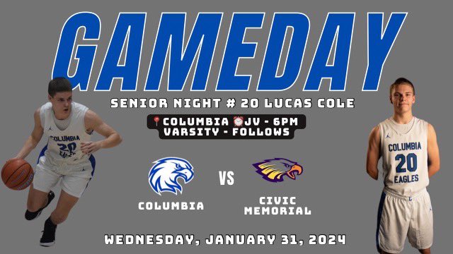 CHSEaglesHoops's tweet photo. It’s Senior Night vs Civic Memorial!  
#FightForYourRight https://t.co/dHLLHeSHbV