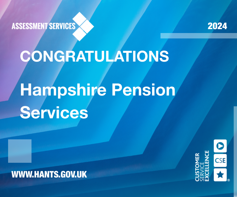 Congratulations to @hantsconnect Pensions Services for the recent re-certification to the Customer Service Excellence Standard. #CustomerService #customerserviceexcellence #customerexperience #localauthorities #pensions