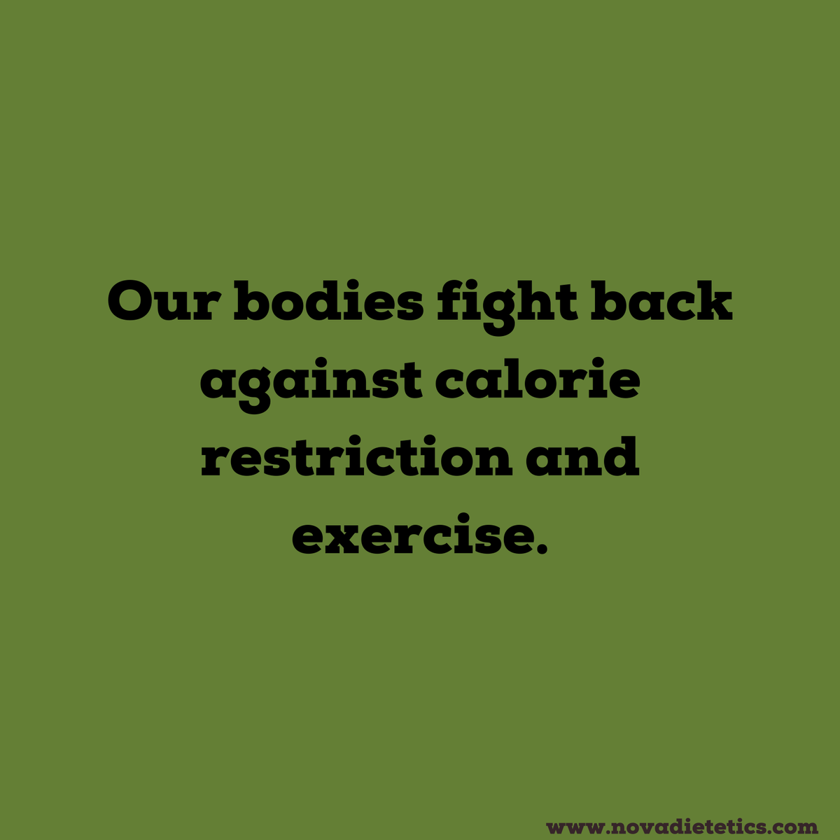 NovaDietetics's tweet photo. Losing weight is harder than just "eat less, move more." Our bodies fight back against calorie restriction and exercise.
#weightloss #diet #dieting #eatless #movemore #dietitian #novadietetics https://t.co/m3pBskyA8d