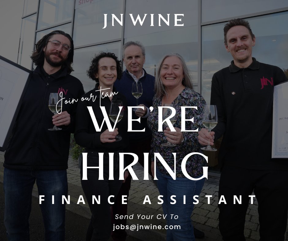 🌟 Job Alert! Exciting Opportunity Awaits! 🚀

💼 Position: Finance Assistant
📍 Location: JN Head Office in Crossgar

Join our award-winning team and gain experience in all aspect of the business. 

Find out more: jnwine.com/work-with-jn