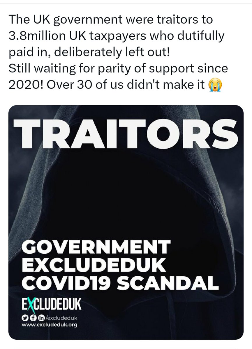 ExcludedFighter's tweet photo. Mortgages going up, rent going up, food prices going up, council tax up, savings depleted, debt up, lives being lost and still 3.8+ million #ExcludedUK

We have invited @RishiSunak @Keir_Starmer @EdwardJDavey to speak with us but have been forgotten #PMQS
https://t.co/hvwUJgBjEu https://t.co/4qWbsEchQr