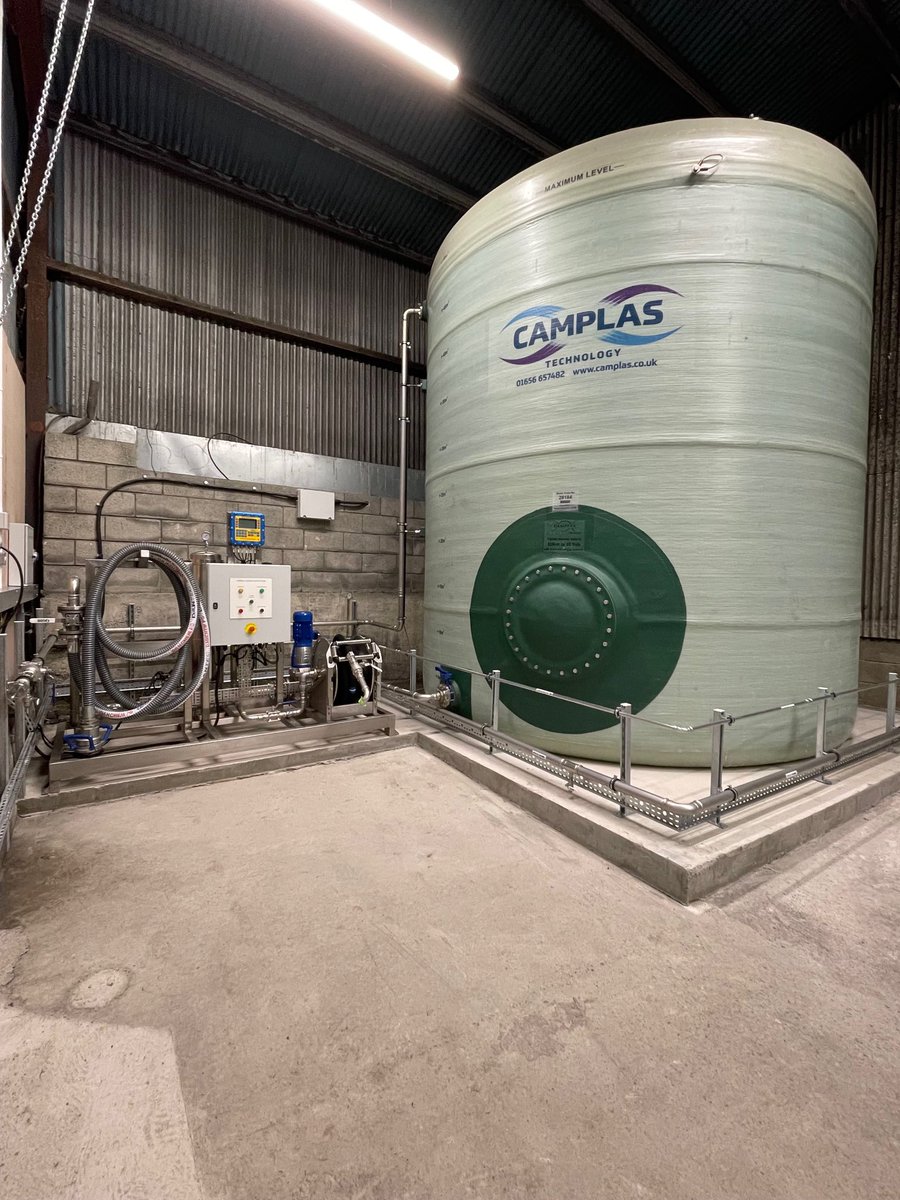 1x50m3 Adblue storage tank delivered to <a href="/oil4wales/">Oil4Wales</a> site in Pwllheli on behalf of Project- A. An interesting job as the customer had a height restriction. The tank is 4m diameter x 4.6m high. #adblue