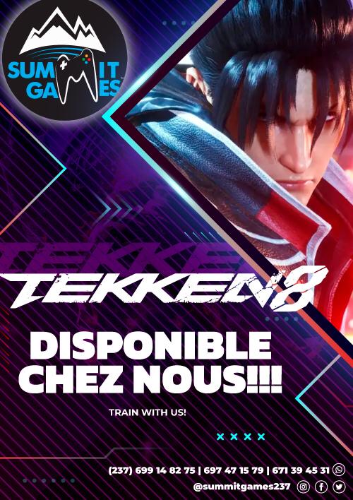 [𝗦𝗚 𝗕𝗥𝗔𝗡𝗗 𝗡𝗘𝗪]

Gamers &amp; e-Sports Fans

#TEKKEN8
The King Of Iron Fist Tournament arrives in Your Space 🔥🎮

Play For Fun 🤩 or Train With Us 😈
And Get Ready For Competitions 💥🕹️

🏢 bit.ly/45Ll5mJ
Makepe Bloc L, Douala 

#𝗕𝗲𝘆𝗼𝗻𝗱𝗬𝗼𝘂𝗿𝗟𝗶𝗺𝗶𝘁𝘀
